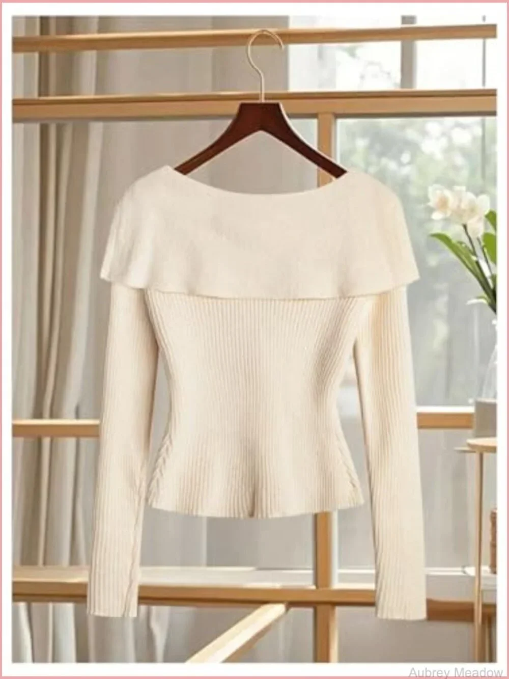 Button Down Cardigan Long Sleeve Ribbed Knit Fitted Sweater
